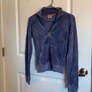 juicy couture navy velour zipup!